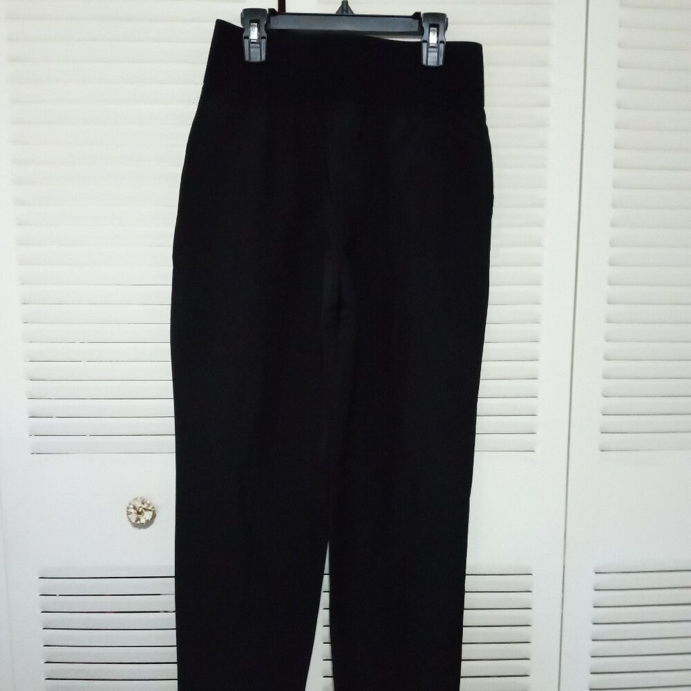 DG2 By DIANE GILMAN Black Stretch Pull-On Dress Pant XS S Slimming Waist